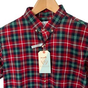 Class Club Boys 18/20 Flannel Shirt Red Plaid Long Sleeve Untucked Fit NEW